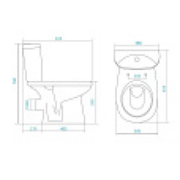 Унитаз-компакт "Анимо" прям (станд: 2-реж., дюро, метал крепеж) NEW