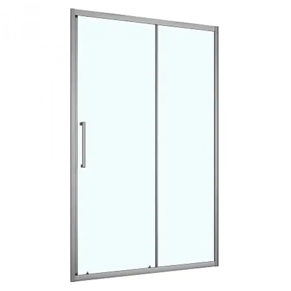 Дверь в нишу, раздвижная CS-AB03GG-130 130x190，профиль серый матовый，6 мм прозрачное стекло