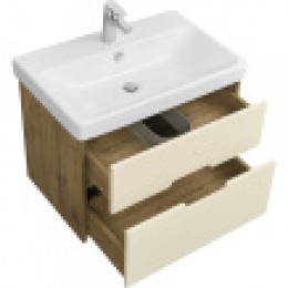 Оливия 70 Тумба Бежевый/Дуб веллингтон (БЕЗ УМЫВАЛЬНИКА "Адриана-70")
