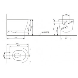 ТОТО CW552RY#XW Унитаз подвесной серии RP