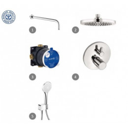 Набор 5 в 1 KLUDI Zenta с термостатом