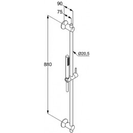 KLUDI NOVA FONTE DECO душ. гарн. 90мм 1S DECO