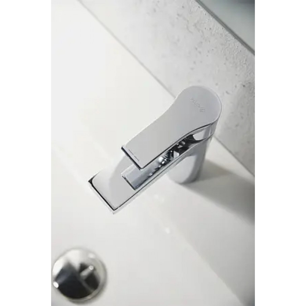 KLUDI ZENTA SL Однорычажный смеситель для раковины 100, донный клапан PUSH-OPEN, арт. 482980565