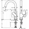 71564000 Vernis Shape Смеситель для раковины 210, со сливным гарнитуром, хром