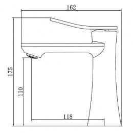 Escaro Cмеситель для раковины, серый графит
