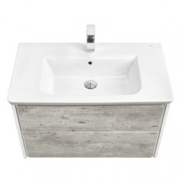 RONDA Модуль д/раковины 800 мм, бетон/белый матовый (подходит раковина Gap Original)
