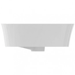 E139701 IPALYSS Vessel Овальная раковина-чаша с тонкими стенками - 60 см, технология Diamatec®, без отверстия под смеситель, с отверстием перелива, с