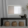 AZARIO зеркало INCANTO-BLACK 600х1000 бесконтактный сенсор, гор./верт., парящая подсветка (в стену)