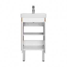 Сканди 45 Тумба Doors Белый/Дуб Рустикальный (БЕЗ УМЫВАЛЬНИКА Адриана-45)