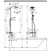 26792000 Croma Select 280 Air 1jet Showerpipe для ванны с термостатом