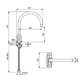 BA359AA LIFE Смеситель для кухонной мойки