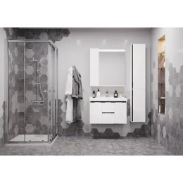 Рене Шкаф-колонна Белый/Грецкий орех