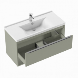 Хоуп Тумба-умывальник 100/1 Хаки (БЕЗ Умывальника Миранда-100)