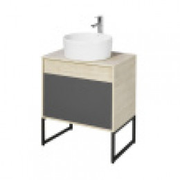 Лофт Урбан 65 Тумба-умывальник графит\Орегон (Умывальники GEOMETRY 450х400, MILA 400, Dreja Джой 3, MILA 350*350)