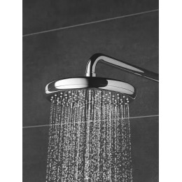 Верхний душ Grohe Tempesta 210, 9,5 л/мин, с душевым кронштейном 286 мм, хром, 26412000