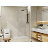 AZ-251-100-CH-CL Душевая перегородка Walk-in, 100x195-CH-CL, прозрачное стекло 8 мм, профиль хром