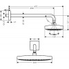 27385400 Raindance Select Raindance Select E 300 2jet верхний душ,½´, с держателем 390 мм БЕЛ./ХРОМ