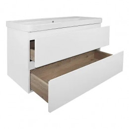 Комплект Тумба Мила 100 (1000х680х470) подвесная с раковиной Monte 100
