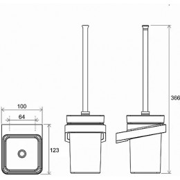 TD 410.20 Держатель для туалетной щётки, черный