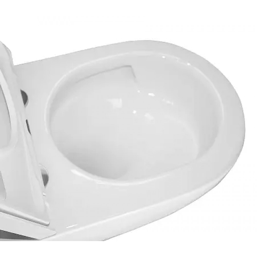 Унитаз подвесной AZARIO Ormi AZ-0253VD безободковый, с микролифтом. Размер: 490*360*365mm