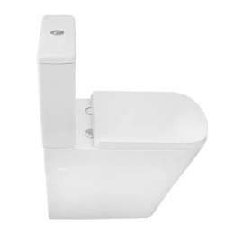 Terra Унитаз напольный с функцией Торнадо, в комплекте с бачком и сиденьем микролифт, дюропласт. Размер:620*360*810mm (2 места)