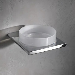 11549 019000 Edition 400 Полочка в комплекте с матовой хрустальной чашей для мелочей, хром