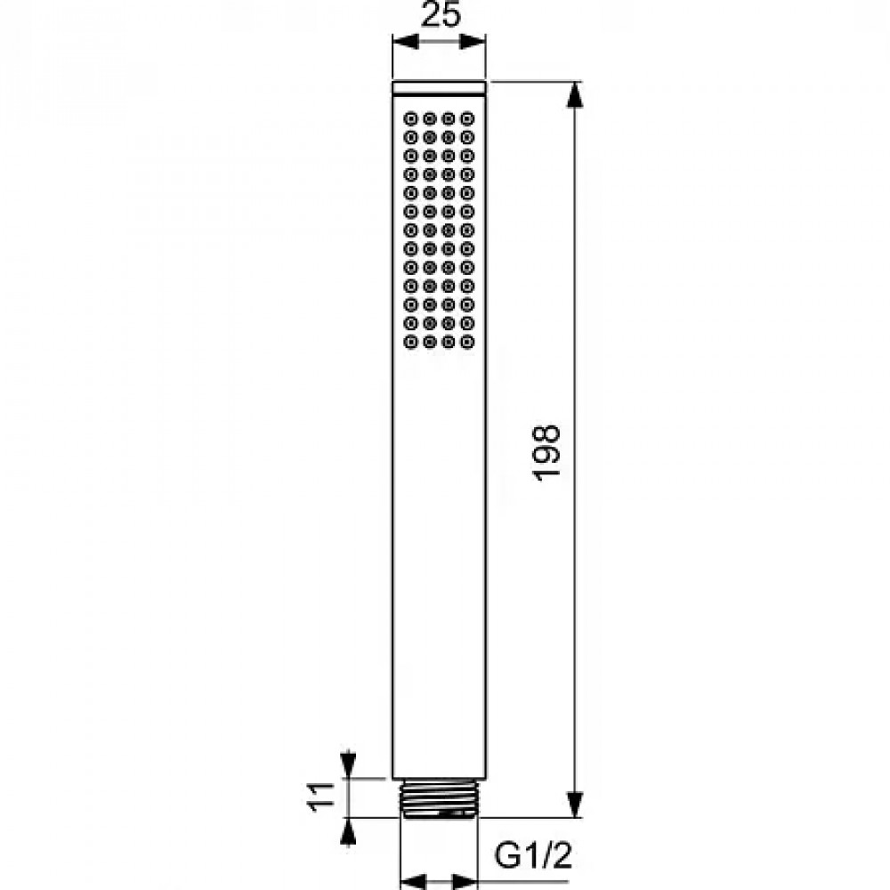 A7573XG CERATHERM T100 Промо комплект, состоящий из: BC807XG IDEALRAIN Держатель с подключением душевой лейки 1/2", цилиндрический дизайн, металлическ