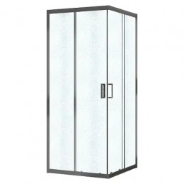 AZ-R06-90-MGR-CHC Душевое ограждение PARIS SQP-90х90х195-MGR-CHC, стекло шиншила  5 мм, профиль матовый графит