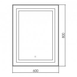 AZARIO зеркало Саурон 600*800 вертикальное, сенсор выкл
