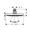 27450000 Верхний душ Croma 160 с шарнирным соединением, ½’