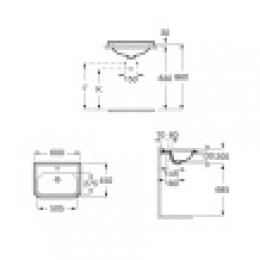 Z_CARMEN Раковина 600х450х200 мм, врезная (сверху)