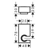 28387990 Держатель для душа hansgrohe Porter E, полированное золото