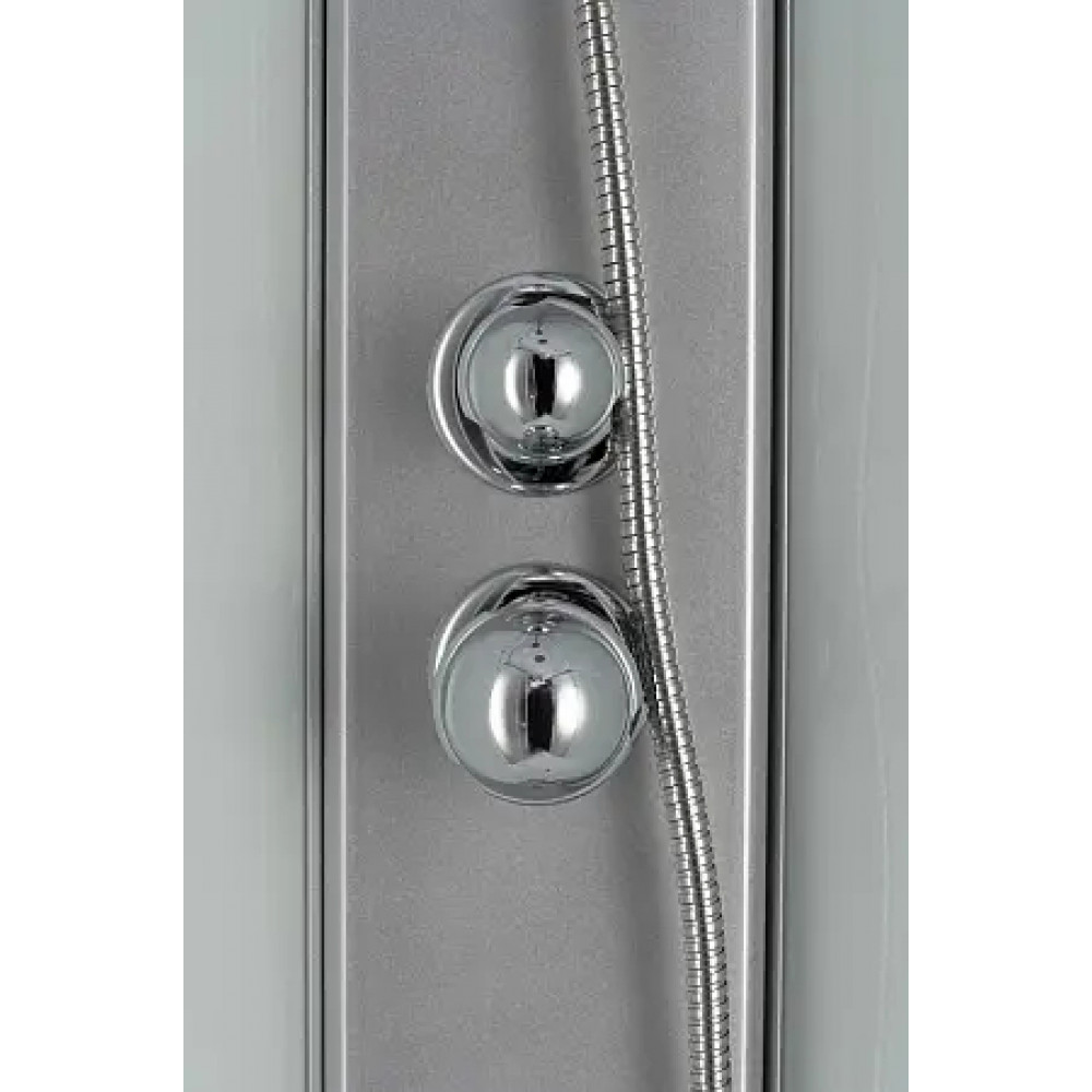 Душевая кабина CS-5180-13R F, 100*80*215 низкая, белая, прямоугольная, стекло 4мм, поддон 13 см