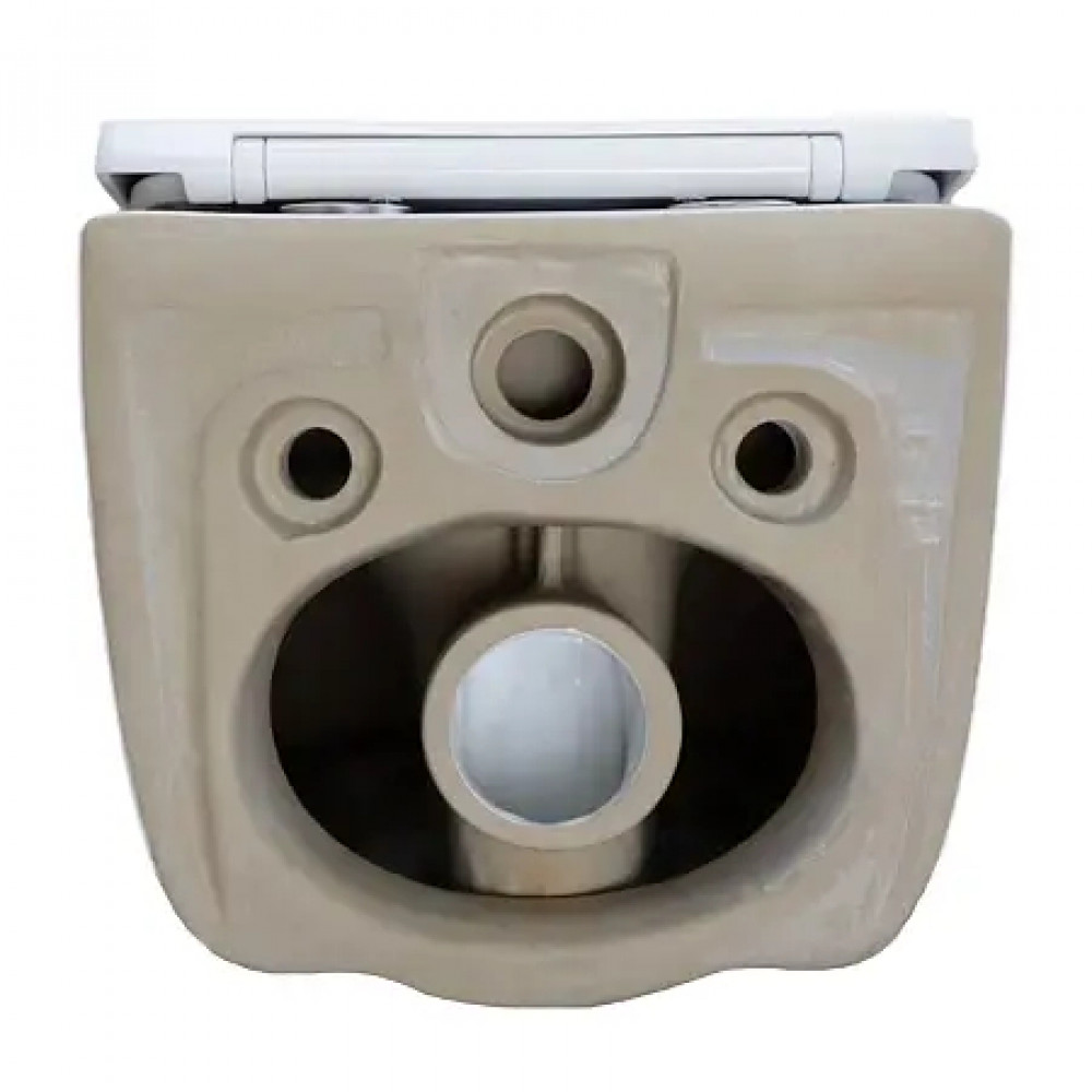 Rime Унитаз подвесной  с функцией торнадо, с сиденьем микролифт, дюропласт. 490*360*365mm (1 место)