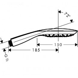 28557000 PuraVida Ручной душ PuraVida 150 3jet, ½’