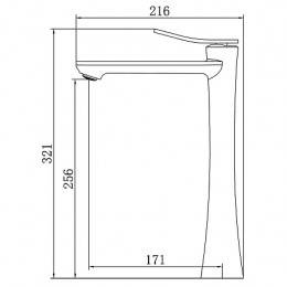 Escaro Cмеситель высокий для раковины, серый графит