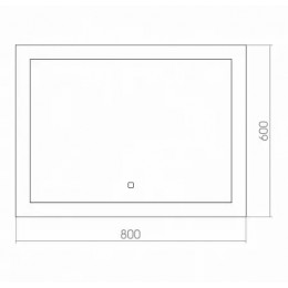 AZARIO зеркало Норма 800*600 сенсор выкл+подогрев
