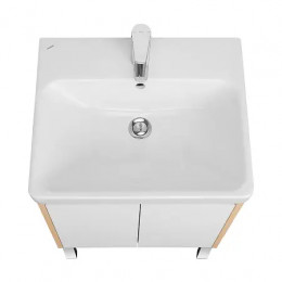 Сканди 55 Тумба Doors Белый/Дуб Верона (БЕЗ УМЫВАЛЬНИКА Адриана-55)