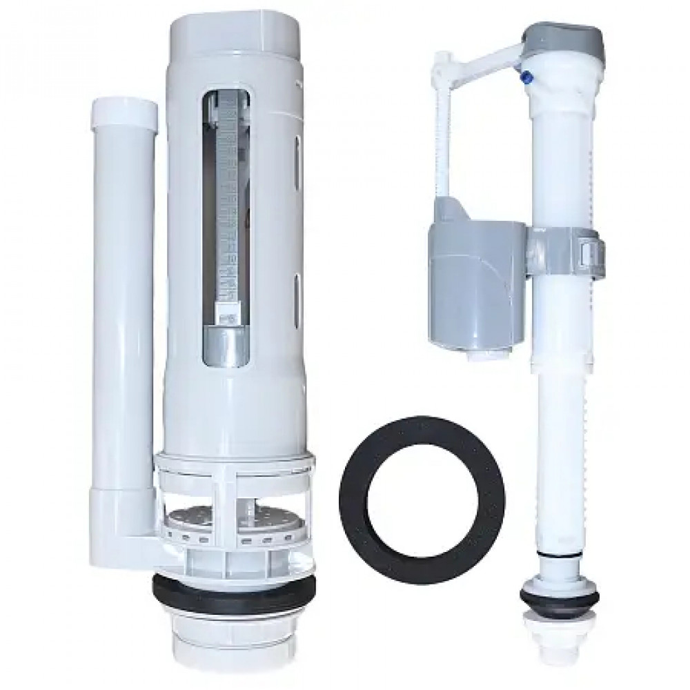 RIANO Унитаз напольный безободковый в комплекте с бачком и сиденьем дюропласт микролифт, смыв ТОРНАДО . Размер 620x355x790 мм (2 места)