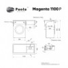 Комплект Тумба 110 Magenta под с/машинку (46) с раковиной Magenta 110 правая белая