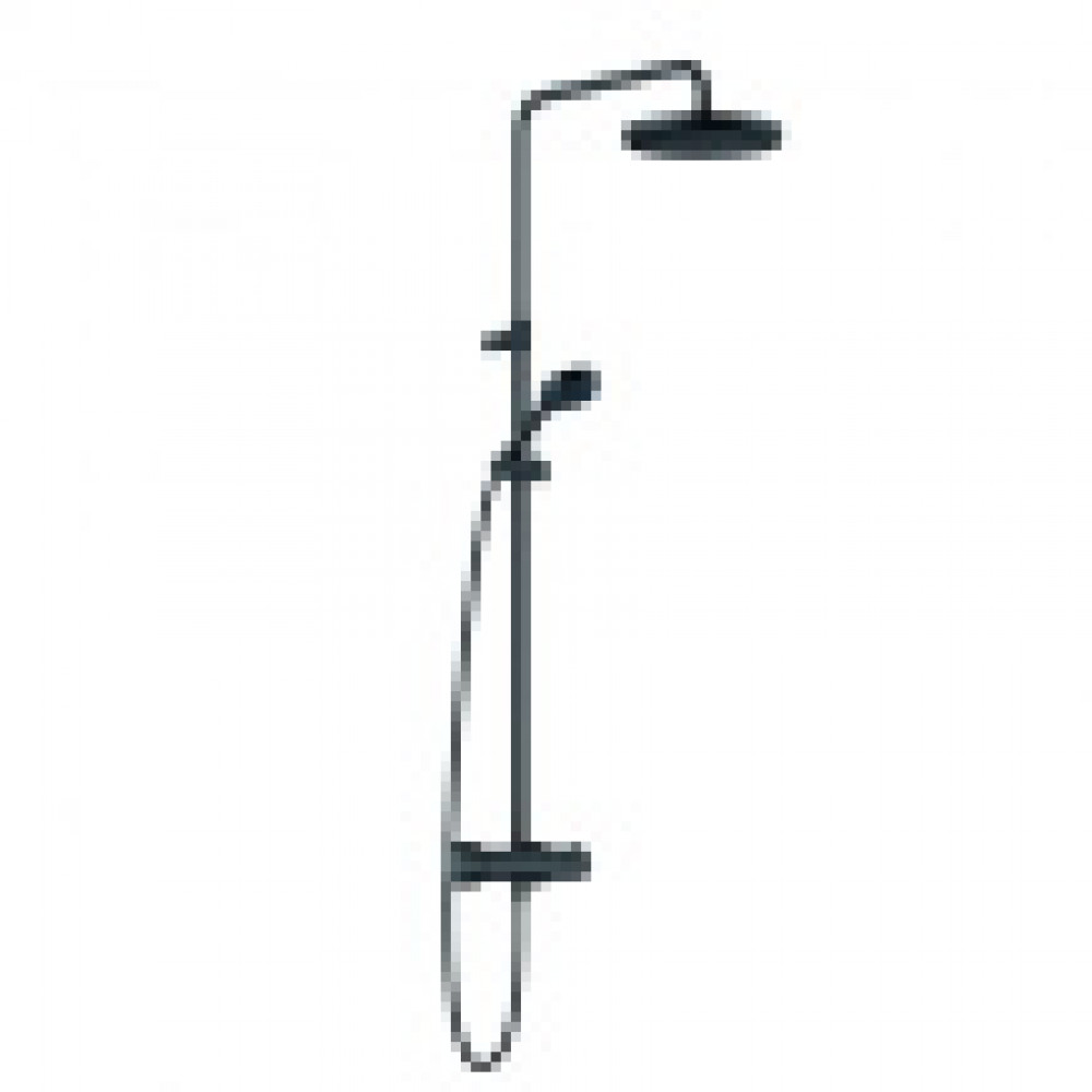 KLUDI LOGO DUAL SHOWER SYSTEM с термостатом, черный матовый, арт. 6808239-00