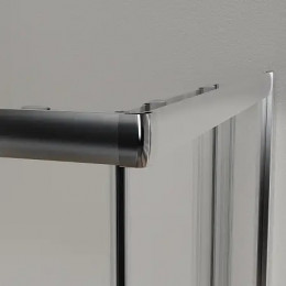 AZ-R06-90-MGR-CHC Душевое ограждение PARIS SQP-90х90х195-MGR-CHC, стекло шиншила  5 мм, профиль матовый графит