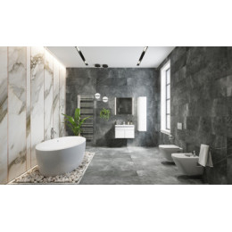 UP Шкаф зеркальный 600 мм левый, белый глянец