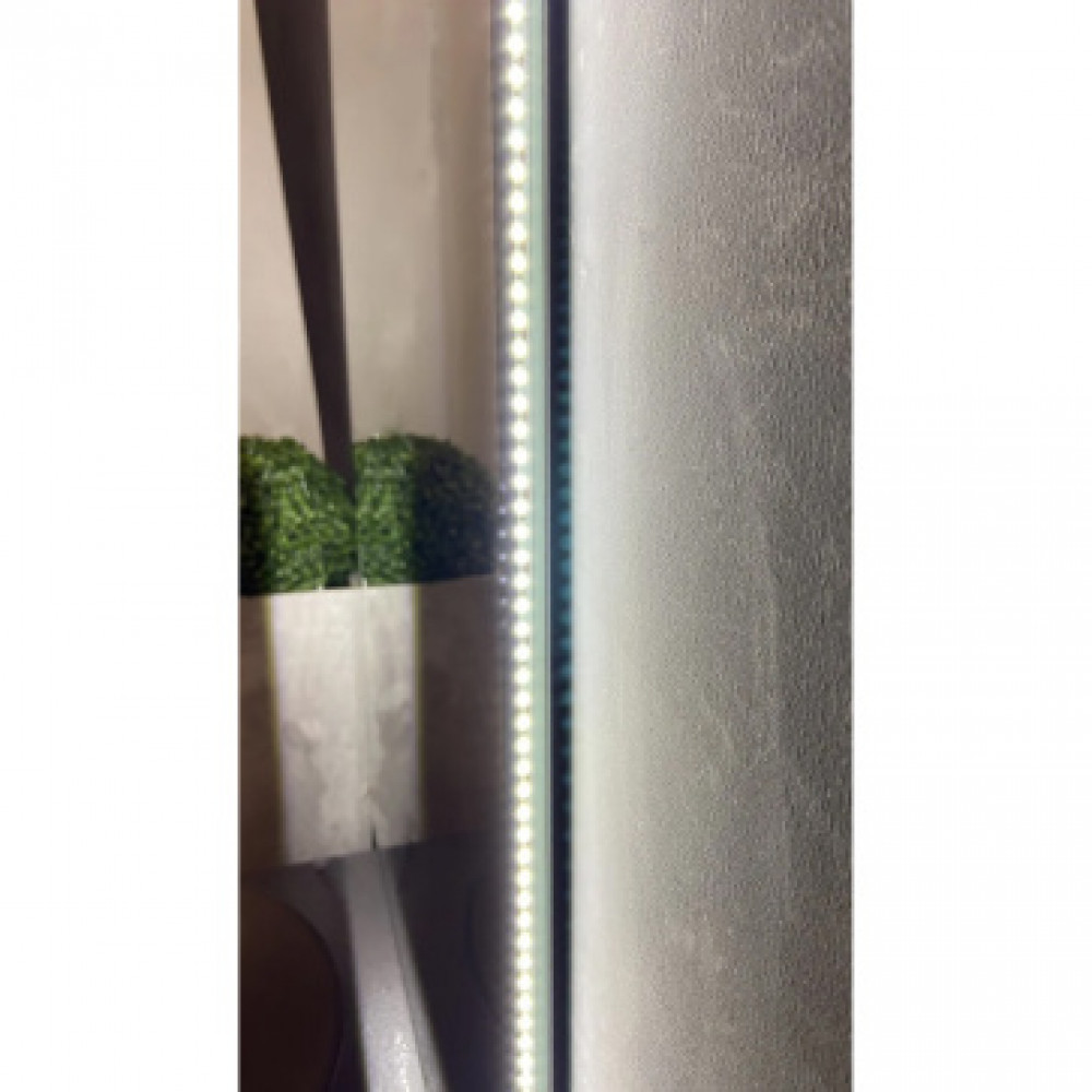 AZARIO зеркало INCANTO-BLACK 600х1000 бесконтактный сенсор, гор./верт., парящая подсветка (в стену)