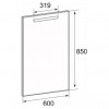 THE GAP ORIGINAL Зеркало  600х850 мм, подсветка, антизапотевание, сенсор (подходит к серии DEBBA)