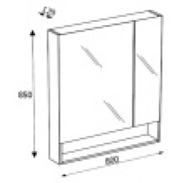 THE GAP ORIGINAL Шкаф зеркальный 800 мм, белый