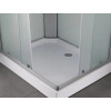 Душевая кабина CS-5180-13L F, 100*80*215 низкая, белая, прямоугольная, стекло 4мм, поддон 13 см