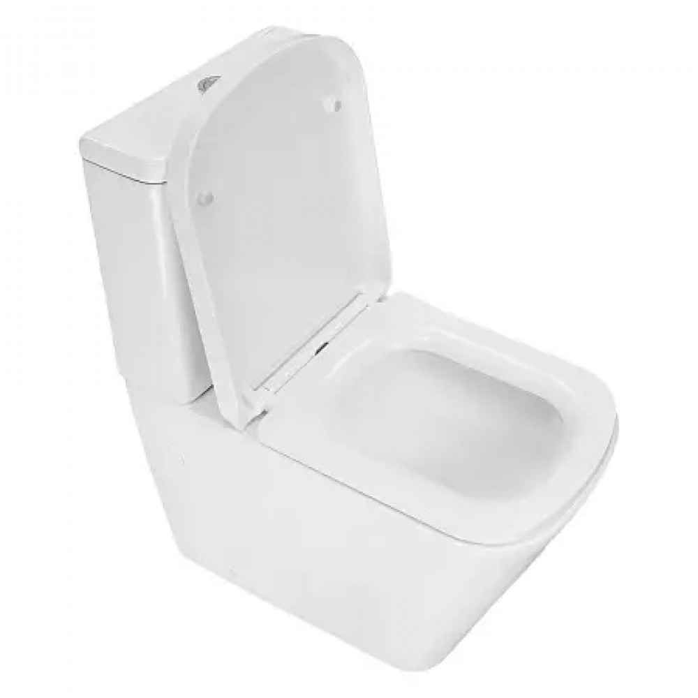 Terra Унитаз напольный с функцией Торнадо, в комплекте с бачком и сиденьем микролифт, дюропласт. Размер:620*360*810mm (2 места)