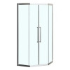 AZ-092K2-100-CH-CL Душевое ограждение OSAKA DIA-TD-100х100х195-CH-CL, прозрачное стекло 5 мм, профиль хром, две двери сдвижные