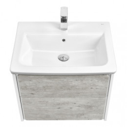 RONDA Модуль д/раковины 600 мм, бетон/белый матовый (подходит раковина Gap Original)